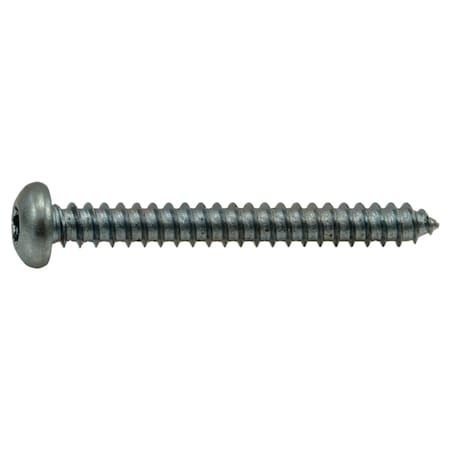 Midwest Fastener Sheet Metal Screw, #6 x 1-1/4 in, Zinc Plated Steel Pan Head Torx Drive, 30 PK 37058
